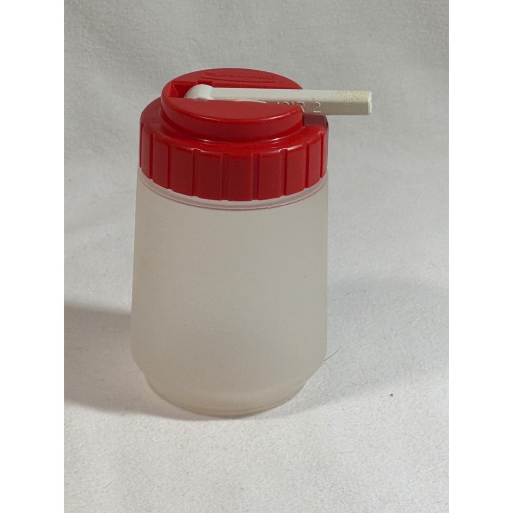 Vintage Rubbermaid 8oz Squeeze Bottle Red Lid White Spout 0481 250ml Frosted